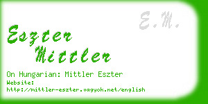 eszter mittler business card